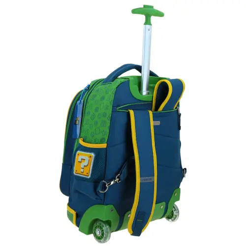 Mochila con Ruedas Mario Bros Azul para Niño - Modelo MB70630 3