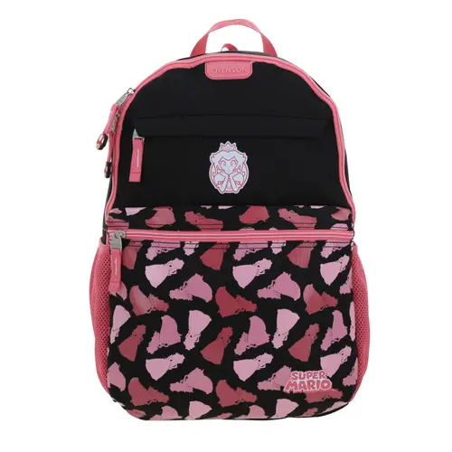Mochila escolar para niña Mario Bros by Chenson color negro duradera