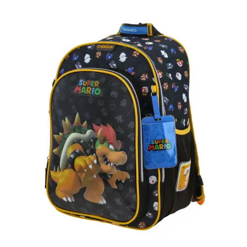 Mochila escolar para niño Mario Bros by Chenson color negro duradera - Modelo MB70711 2