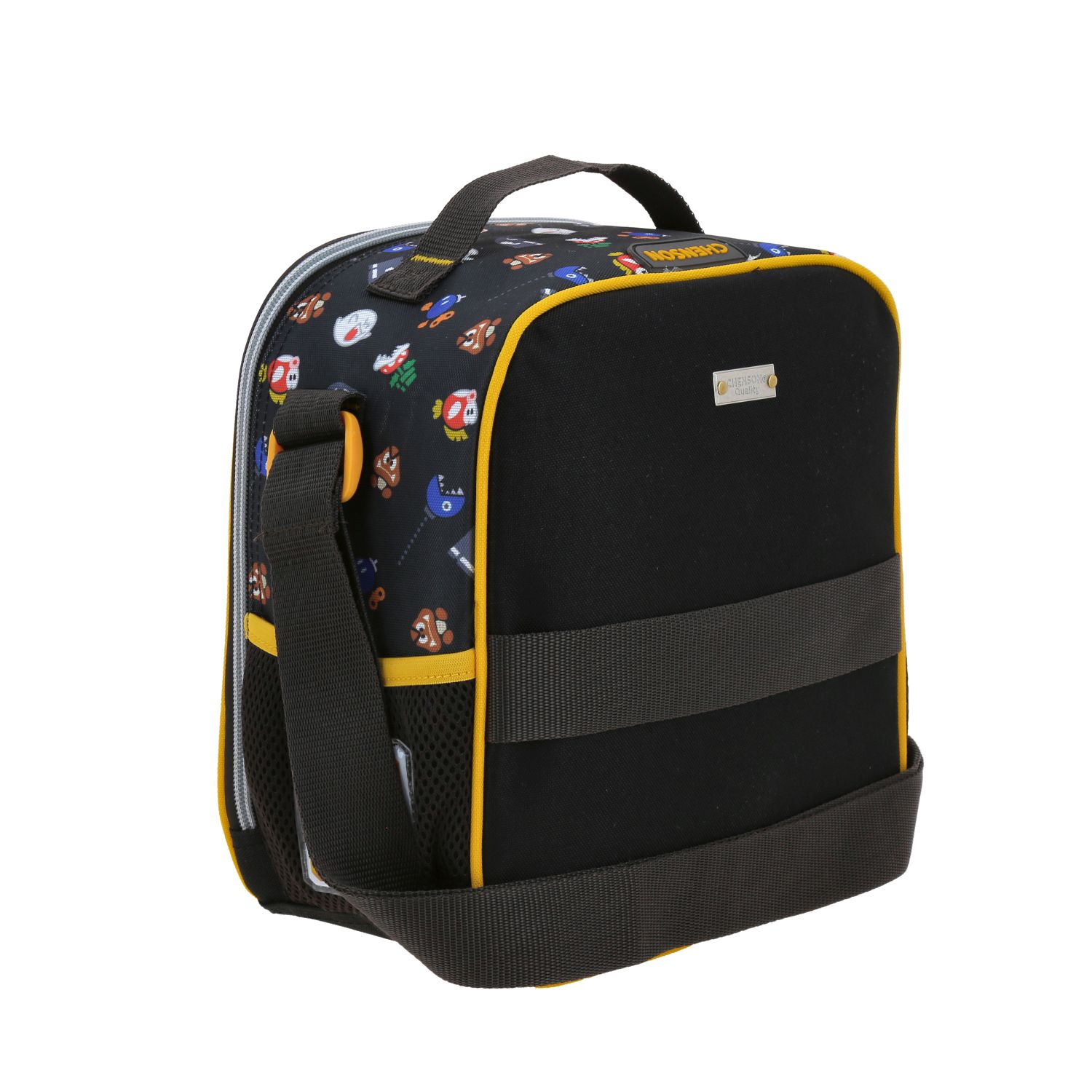 Lonchera escolar térmica Mario Bros by Chenson color negro para niño 3
