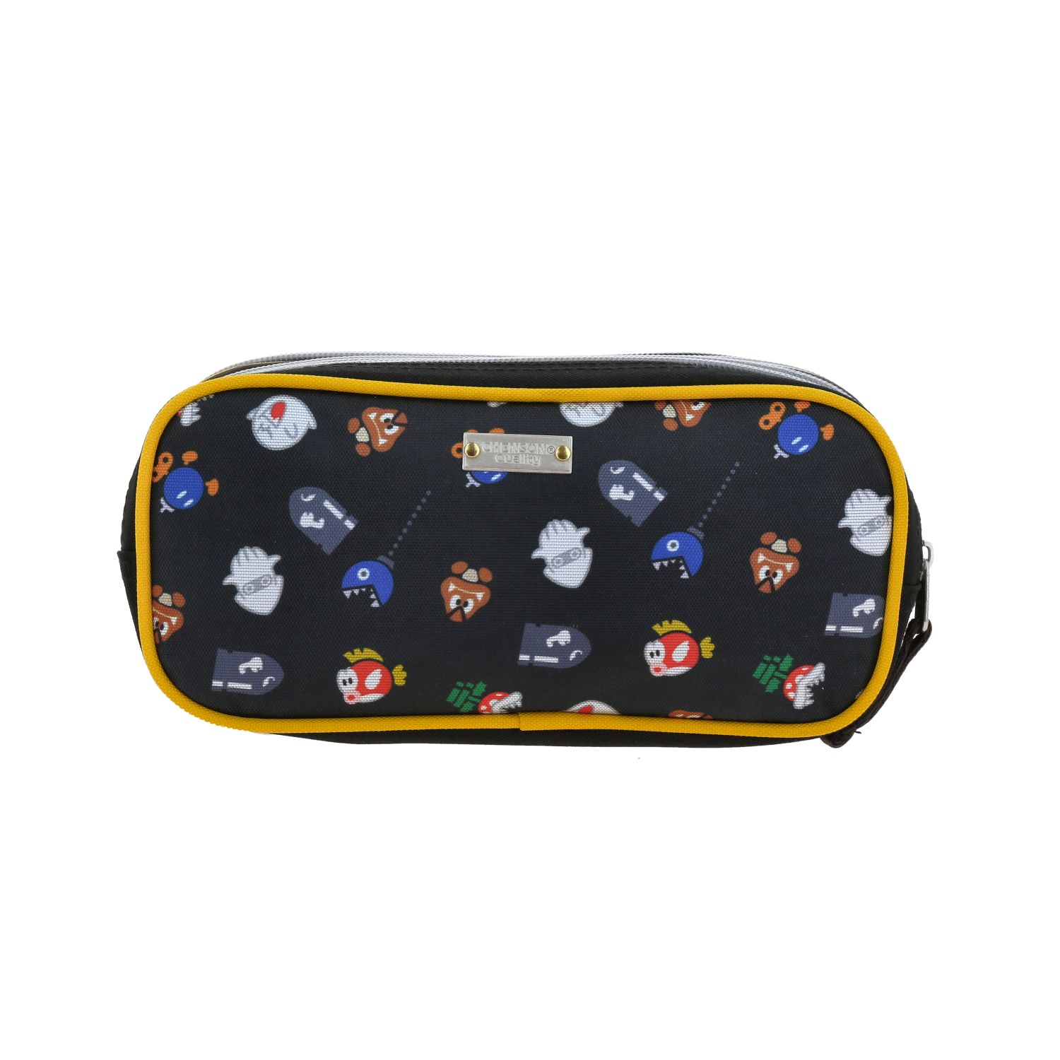 Lapicera escolar para niño Mario Bros by Chenson negra con triple compartimento 4