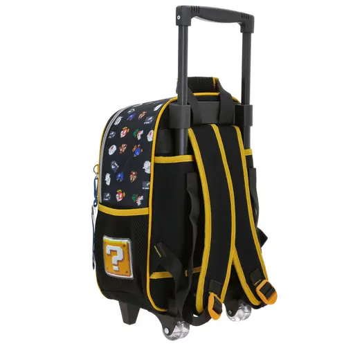 Mochila con Ruedas Mario Bros Negro para Niño - Modelo MB70714 3