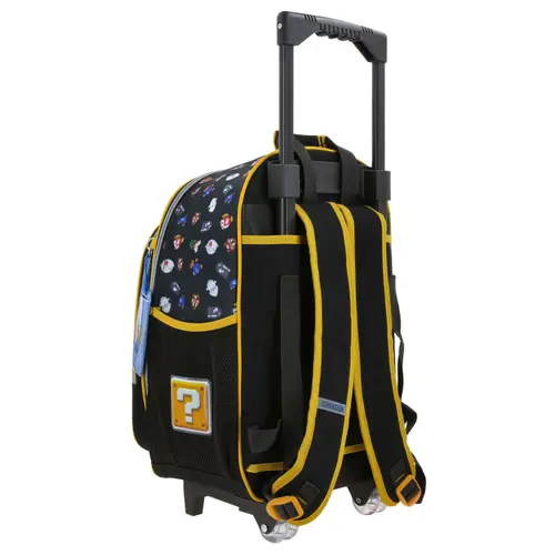 Mochila con Ruedas Mario Bros Negro para Niño - Modelo MB70715 3