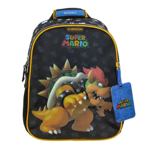 Mochila escolar para niño Mario Bros by Chenson color negro - Diversión y durabilidad 1