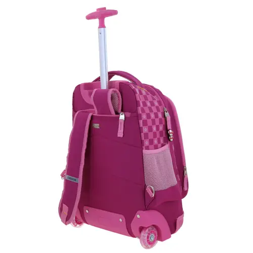 Mochila con Ruedas Mario Bros Rosa para Niña - Modelo MB70734 5