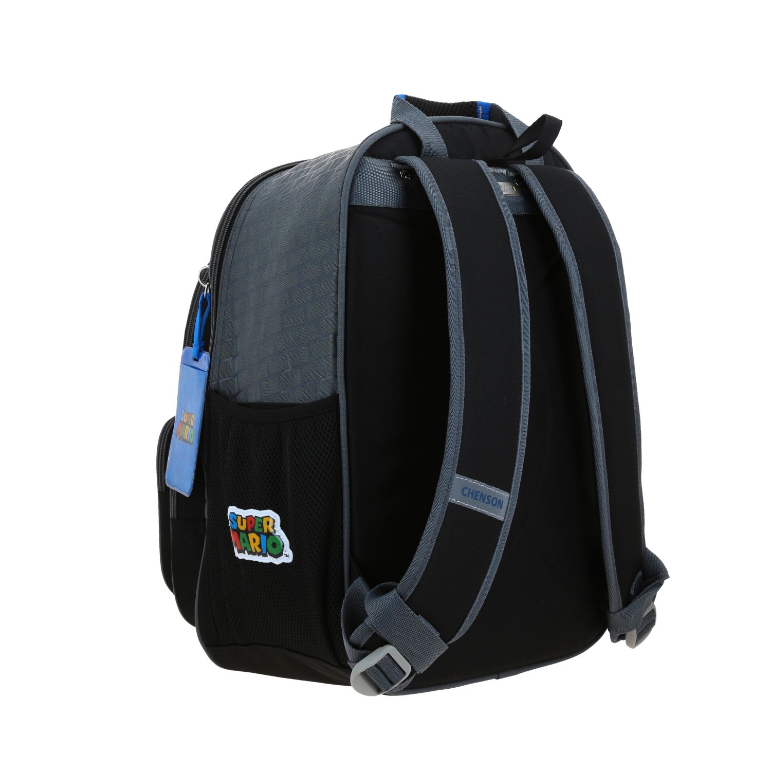 Mochila Escolar Mario Bros Gris Chenson - Resistente Niño 3