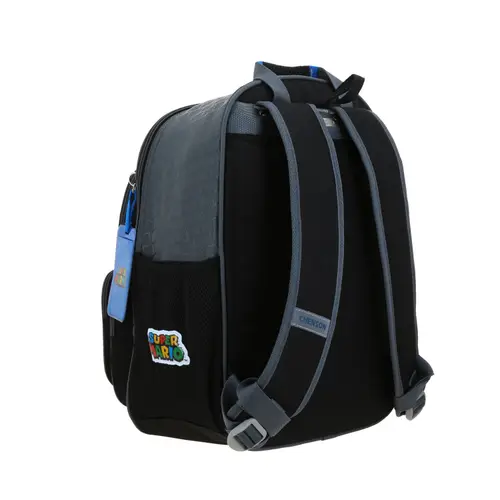 Mochila Escolar Mario Bros Gris Chenson - Resistente Niño 3