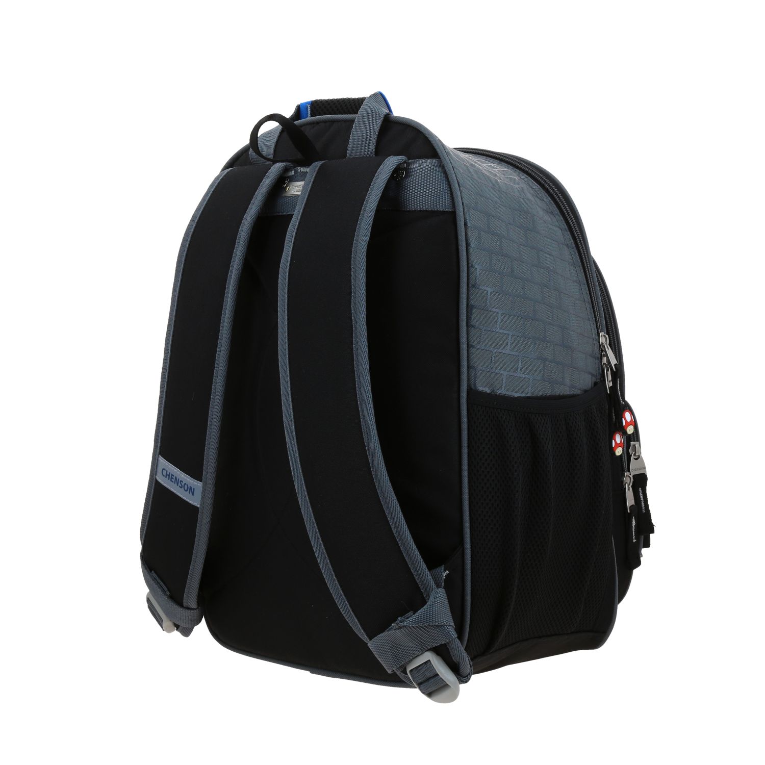Mochila Escolar Mario Bros Gris Chenson - Resistente Niño 5
