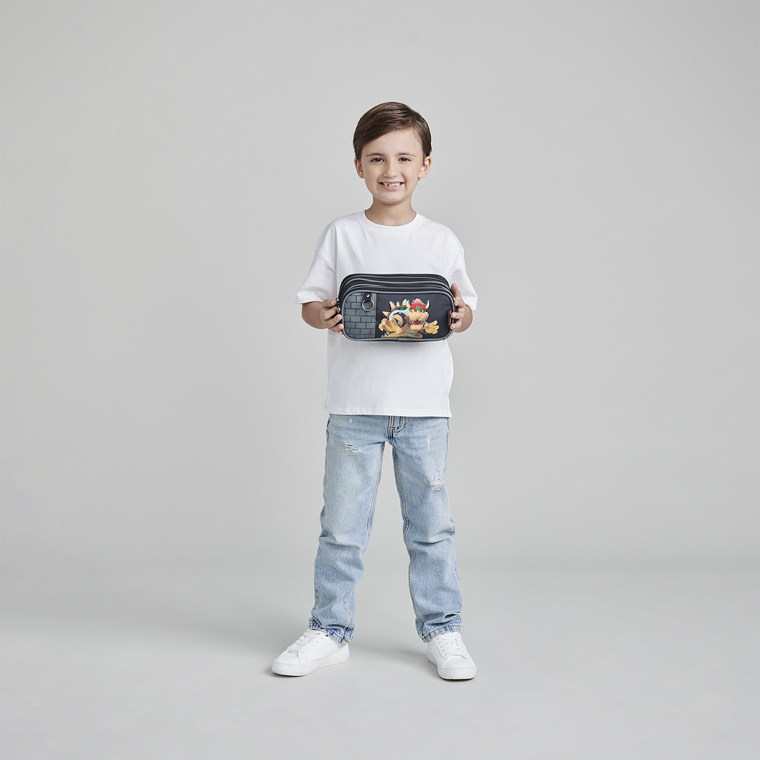 Lapicera Mario Bros Gris Chenson Escolar Infantil - vista 2