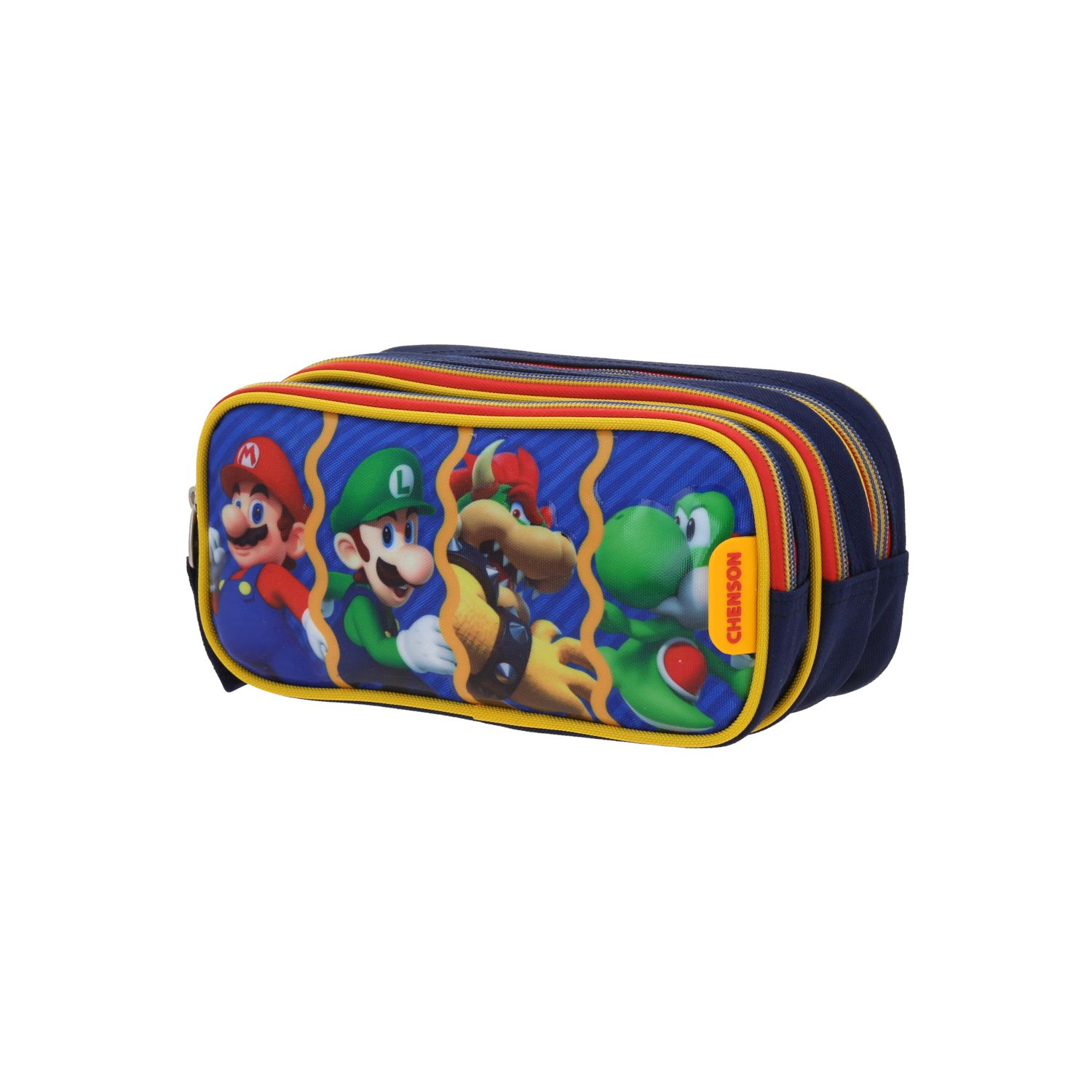 Lapicera Mario Bros Rojo Triple Compartimento Escolar Chenson 2