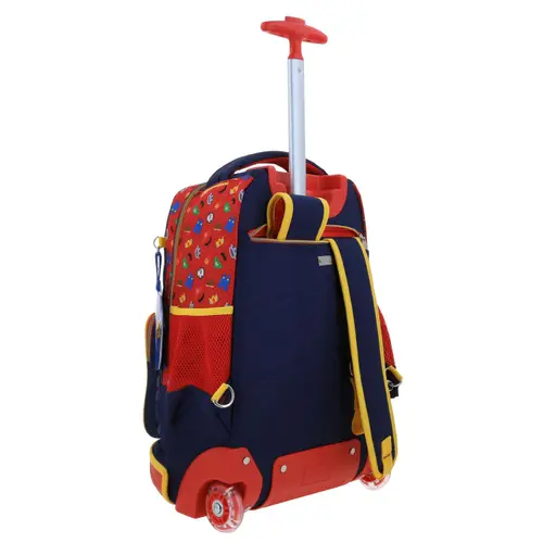 Mochila con Ruedas Mario Bros Roja Primaria Chenson 4
