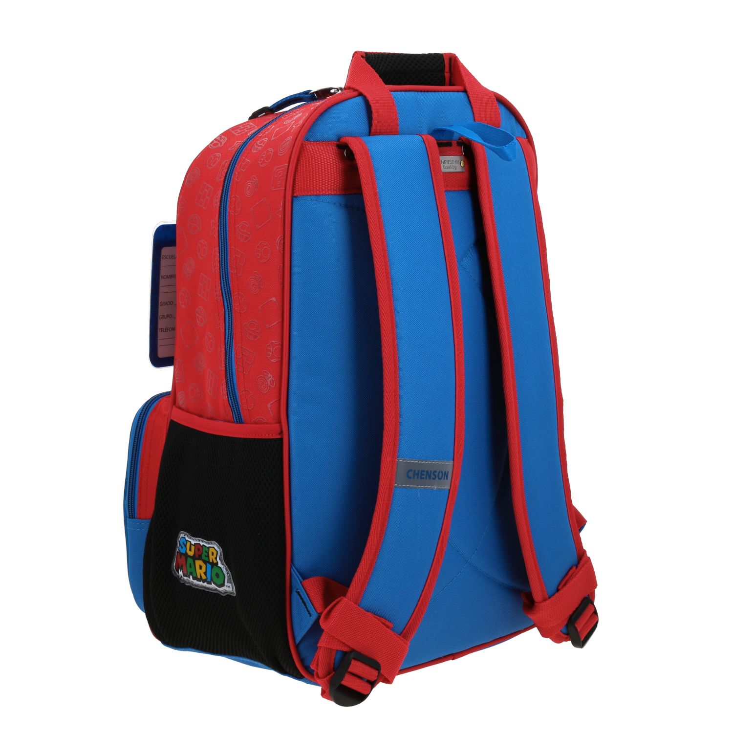 Mochila Escolar Mario Bros Azul Chenson - Resistente Niño 3