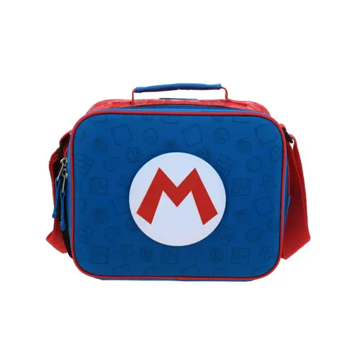 Kit Escolar Mario Bros by Chenson Mochila + Lonchera Azul Infantil 4