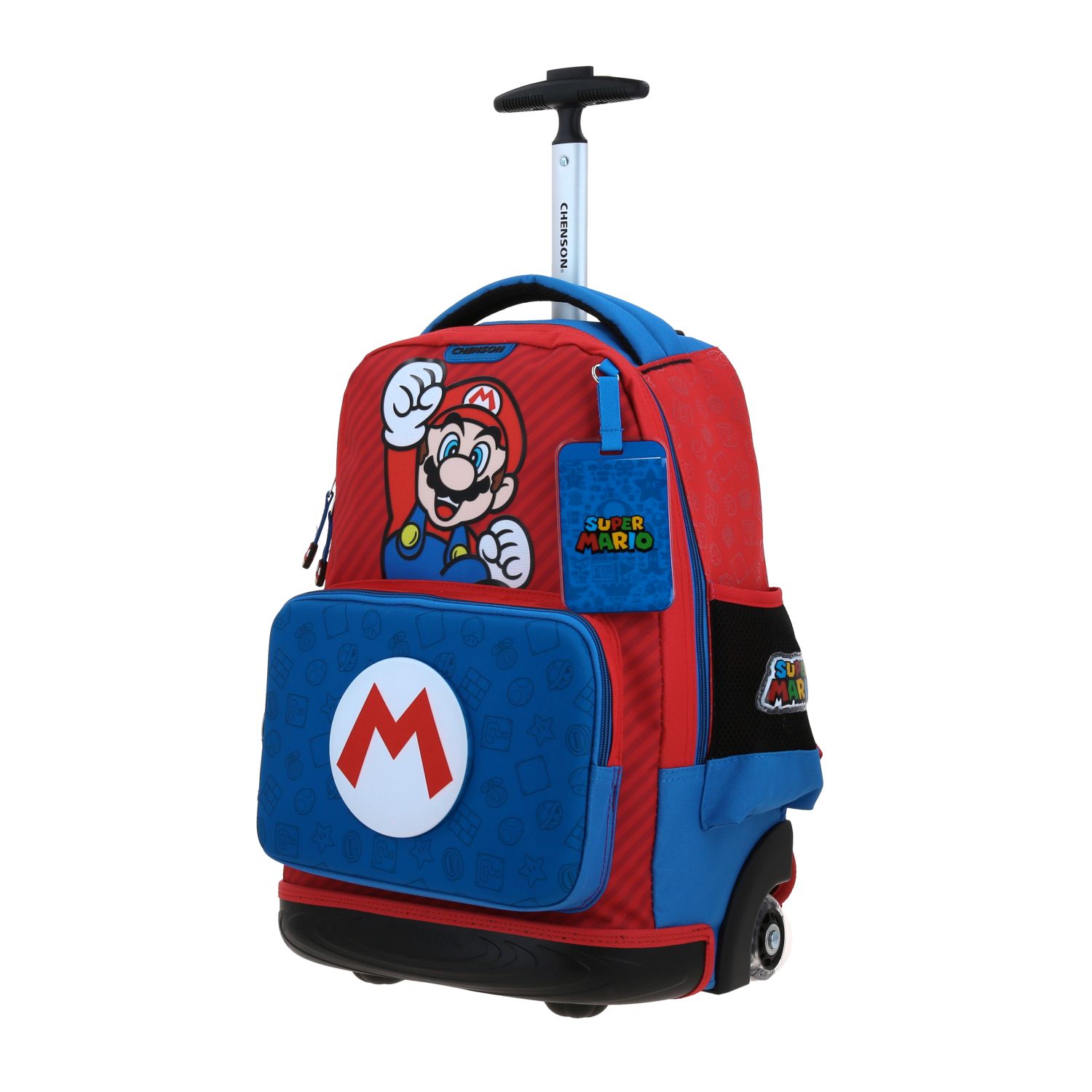 Mochila con Ruedas Mario Bros Azul Chenson Escolar 2