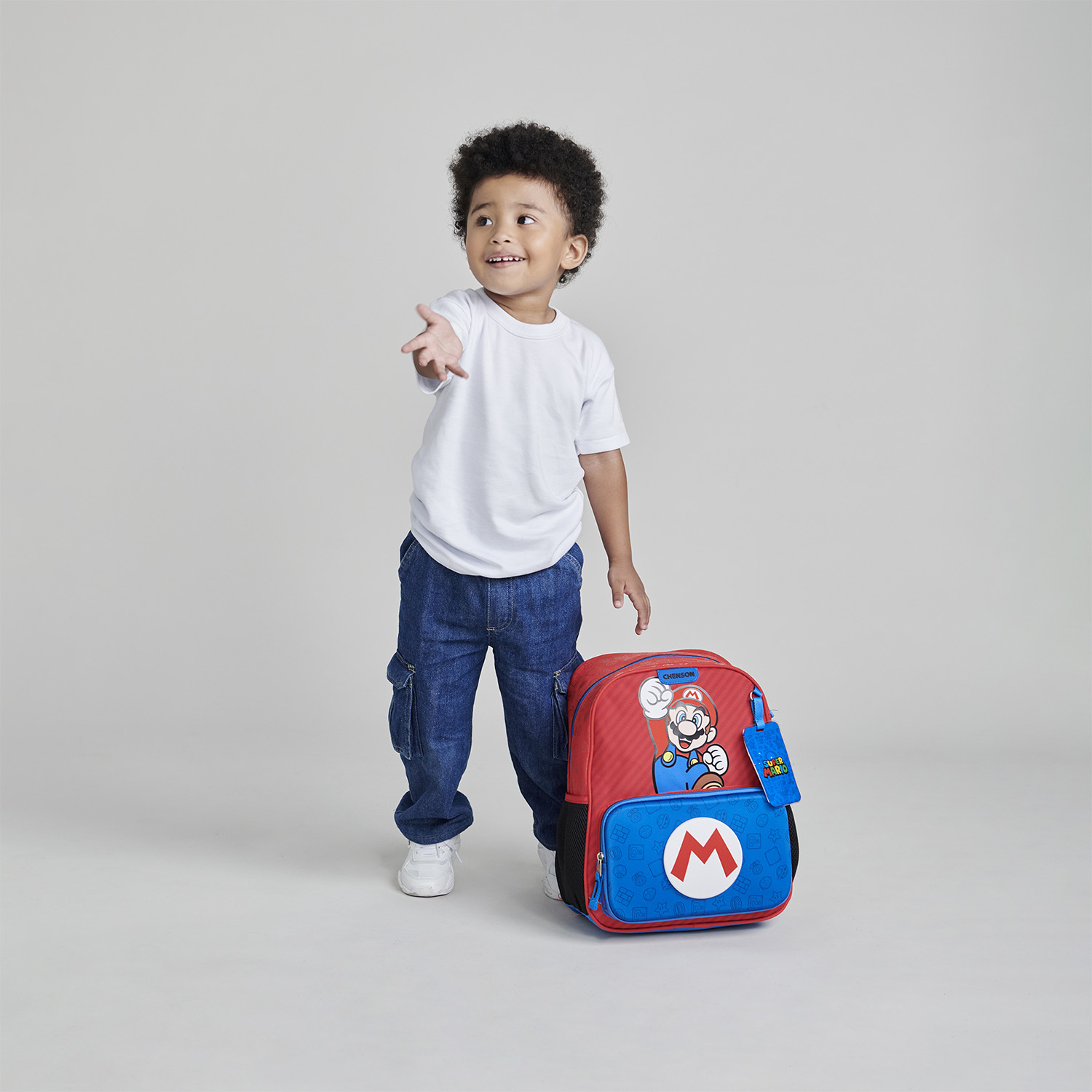 Mochila Kinder Mario Bros Azul Chenson | Niño - vista 2