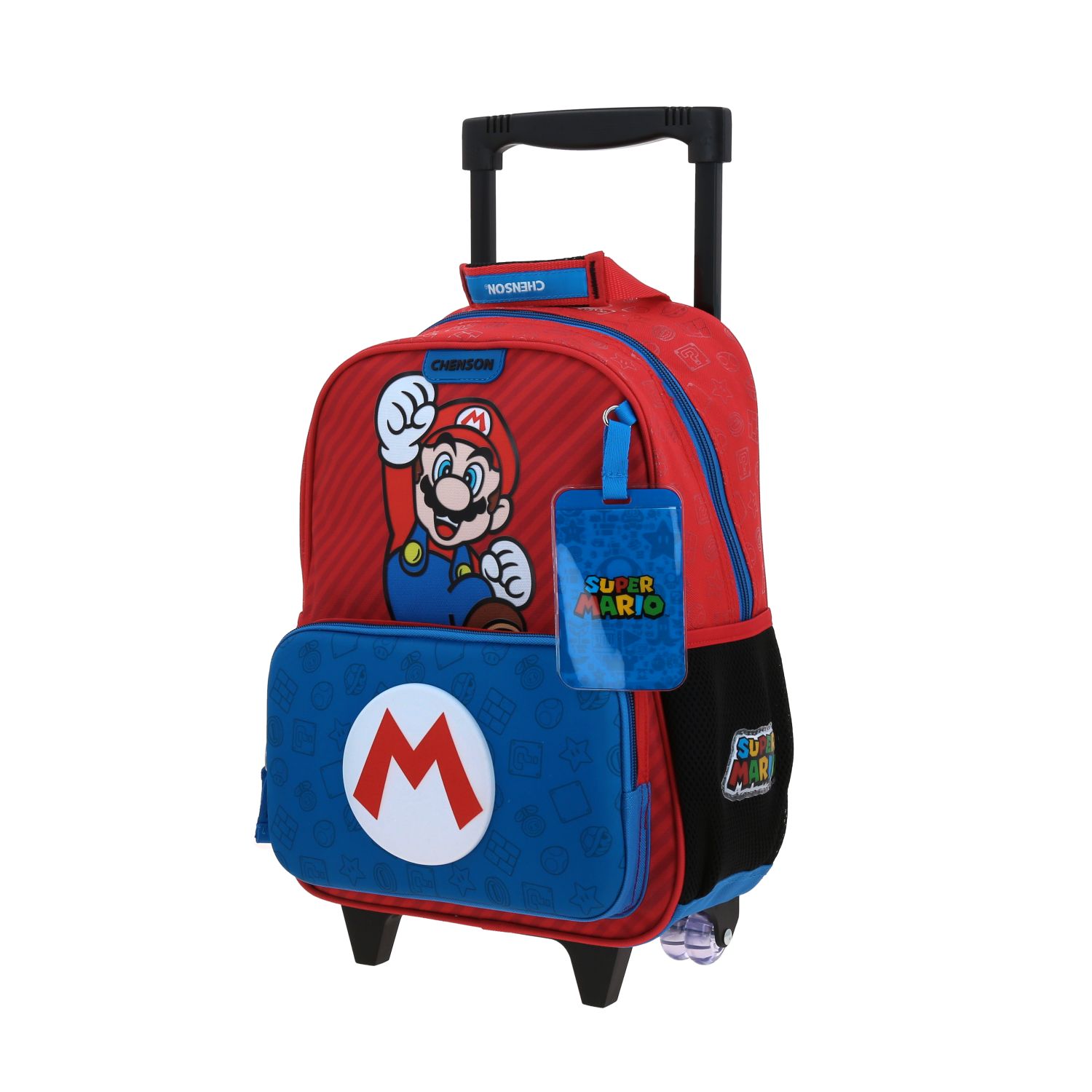 Mochila con Ruedas Mario Bros Azul Chenson Escolar 2