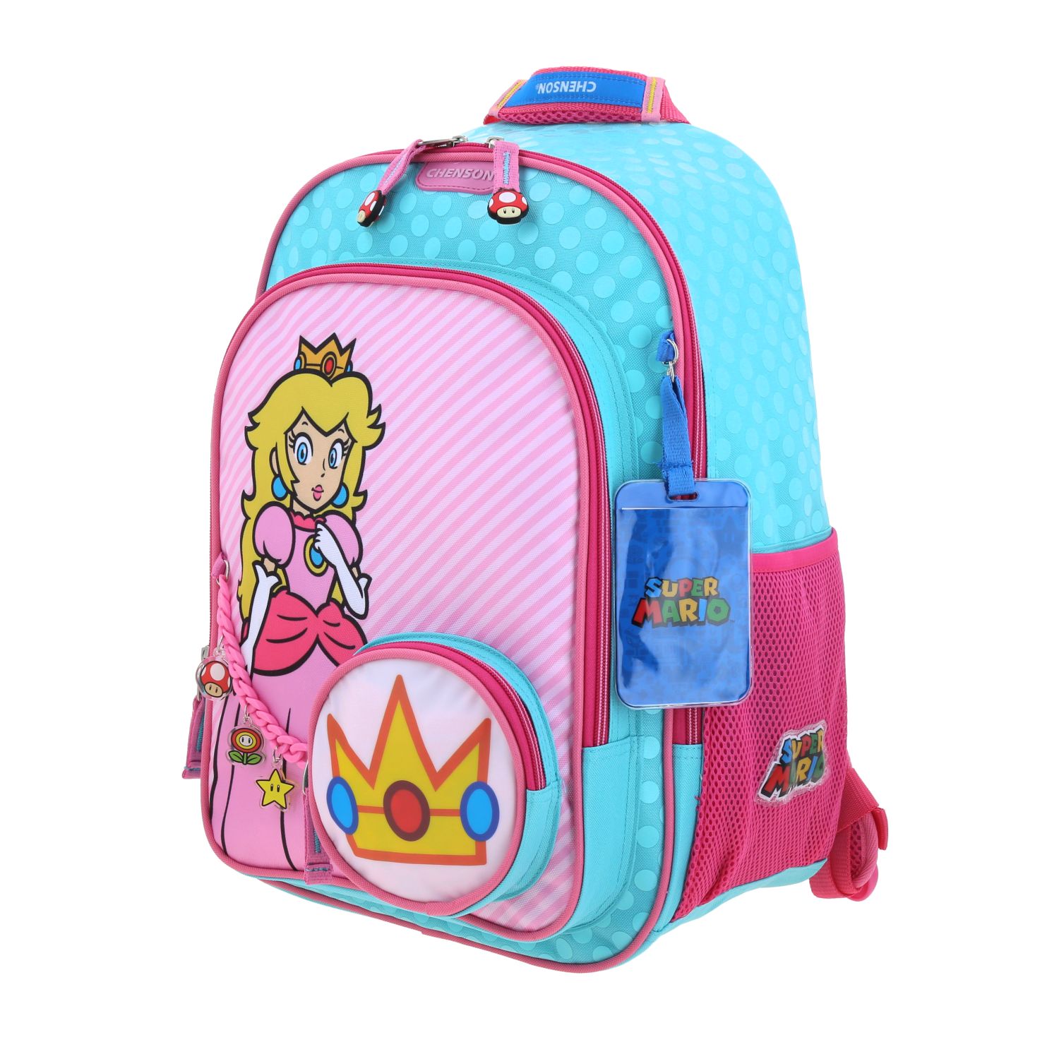 Mochila Escolar Mario Bros Turquesa Chenson Niño 2