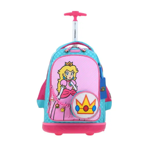 Mochila con Ruedas Mario Bros Turquesa Infantil Chenson