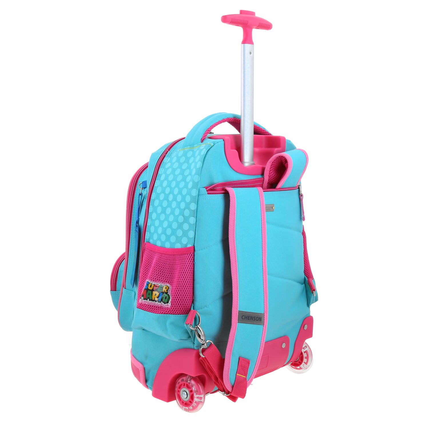 Mochila con Ruedas Mario Bros Turquesa Infantil Chenson 3