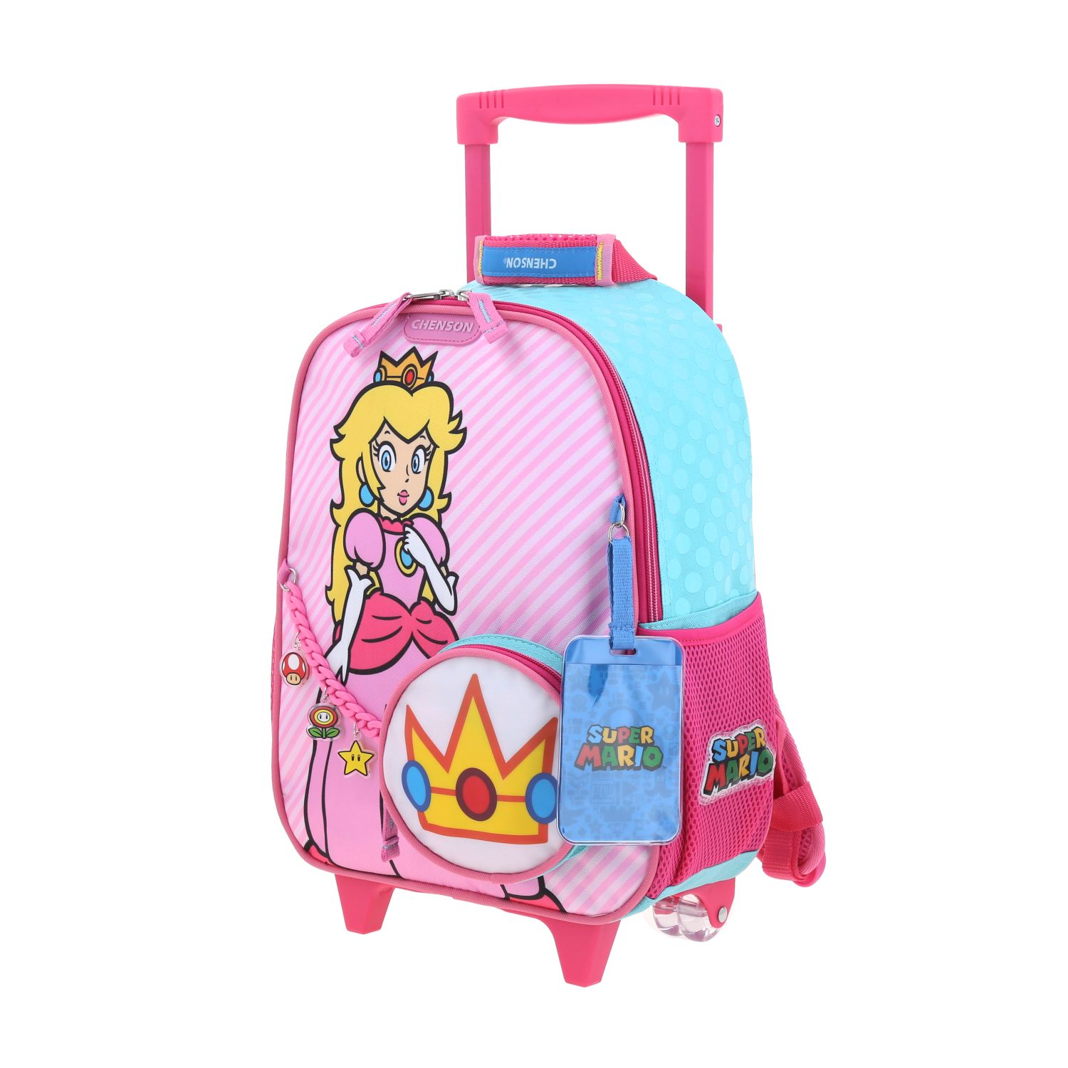 Mochila con Ruedas Mario Bros Turquesa Escolar Infantil 2