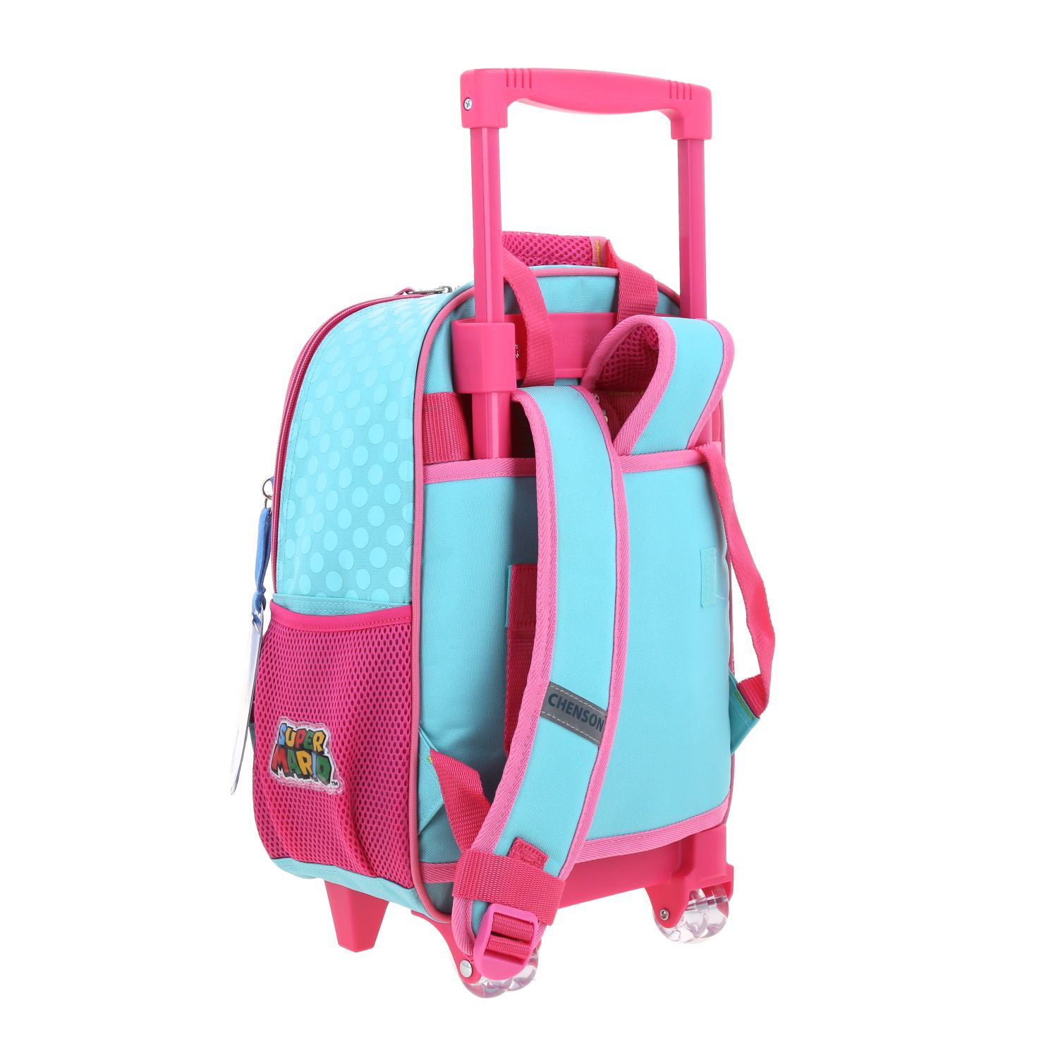 Mochila con Ruedas Mario Bros Turquesa Escolar Infantil 3
