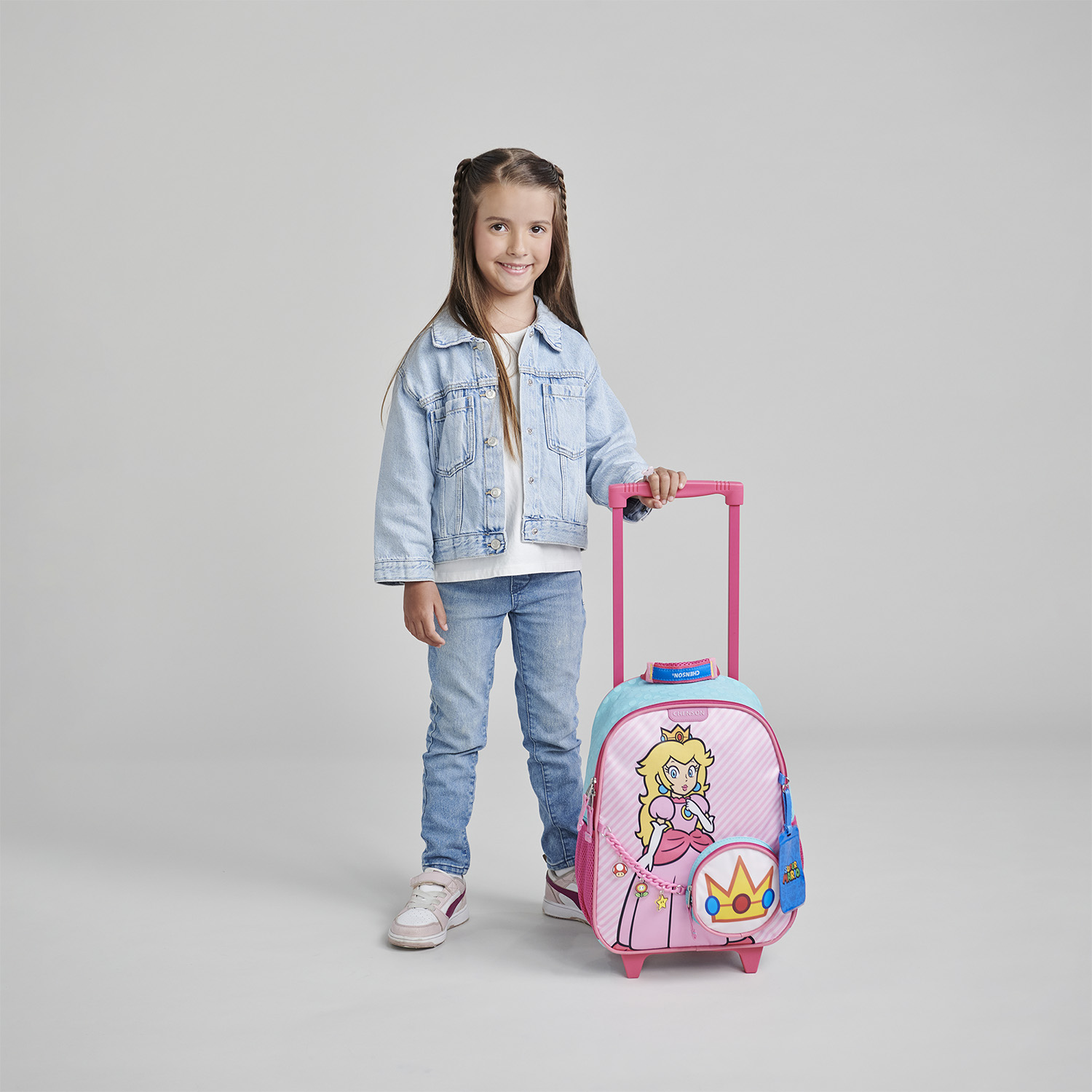 Mochila con Ruedas Mario Bros Turquesa Escolar Infantil - vista 2