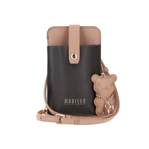 Accesorio Madison Chenson Café - Monedero con Tarjetero para Dama