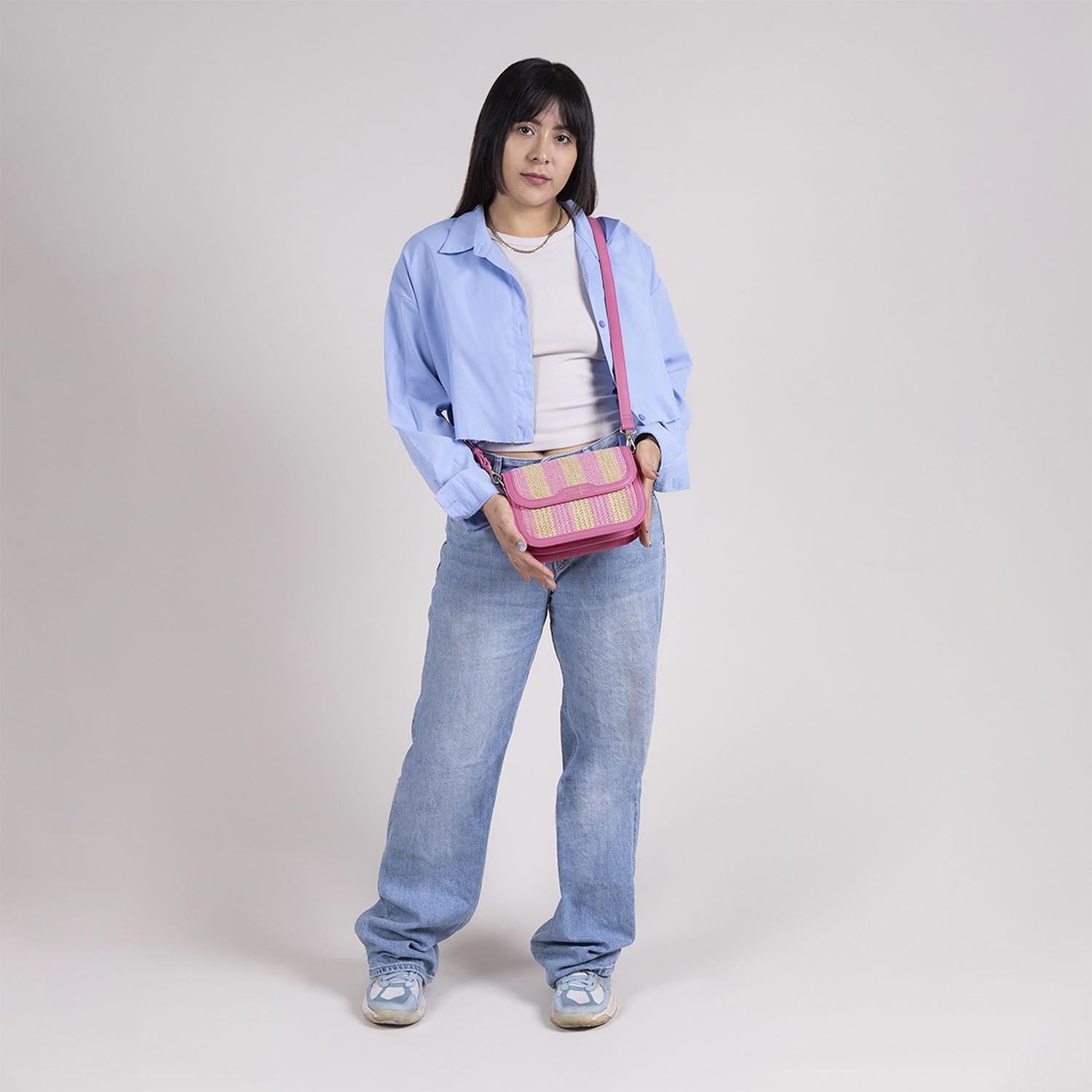 Bolsa de Lado para Dama Madison by Chenson Rosa con Doble Compartimento - vista 2