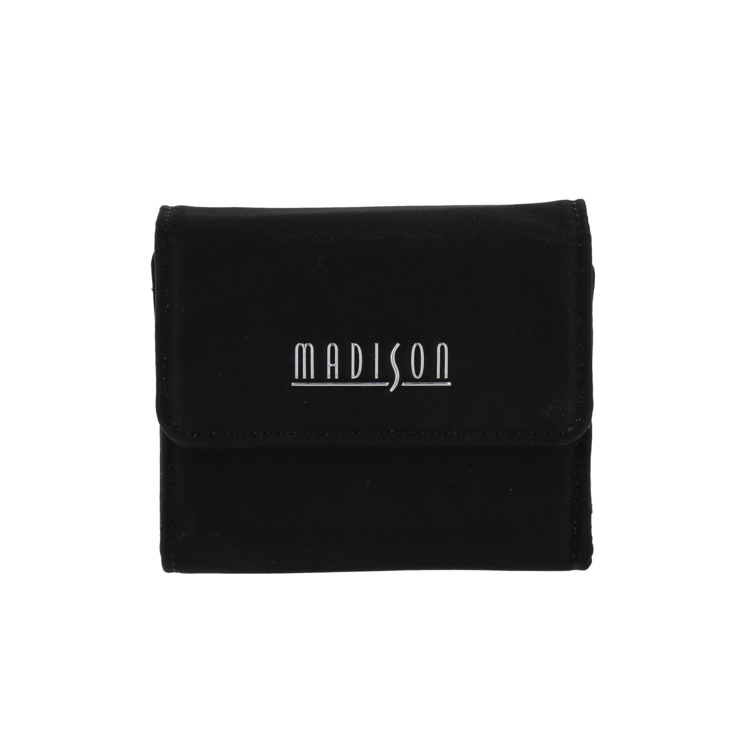 Cartera Madison para mujer negro broche presión tarjetero