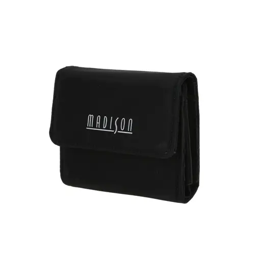 Cartera Madison para mujer negro broche presión tarjetero 2