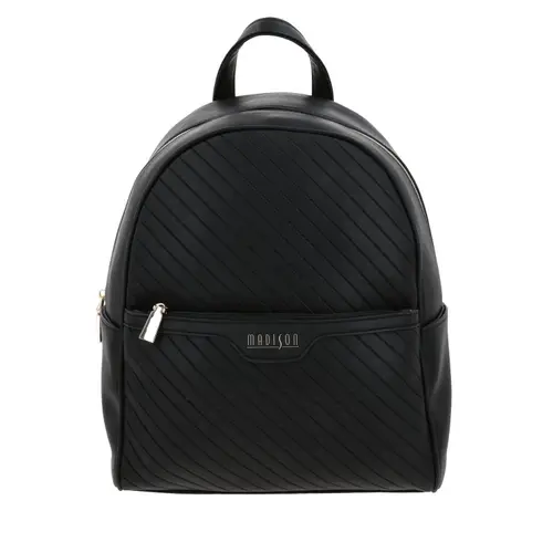 Mochila para dama Madison by Chenson negra con diseño moderno y funcional 1