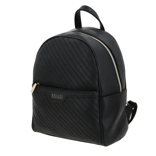 Mochila para dama Madison by Chenson negra con diseño moderno y funcional 2