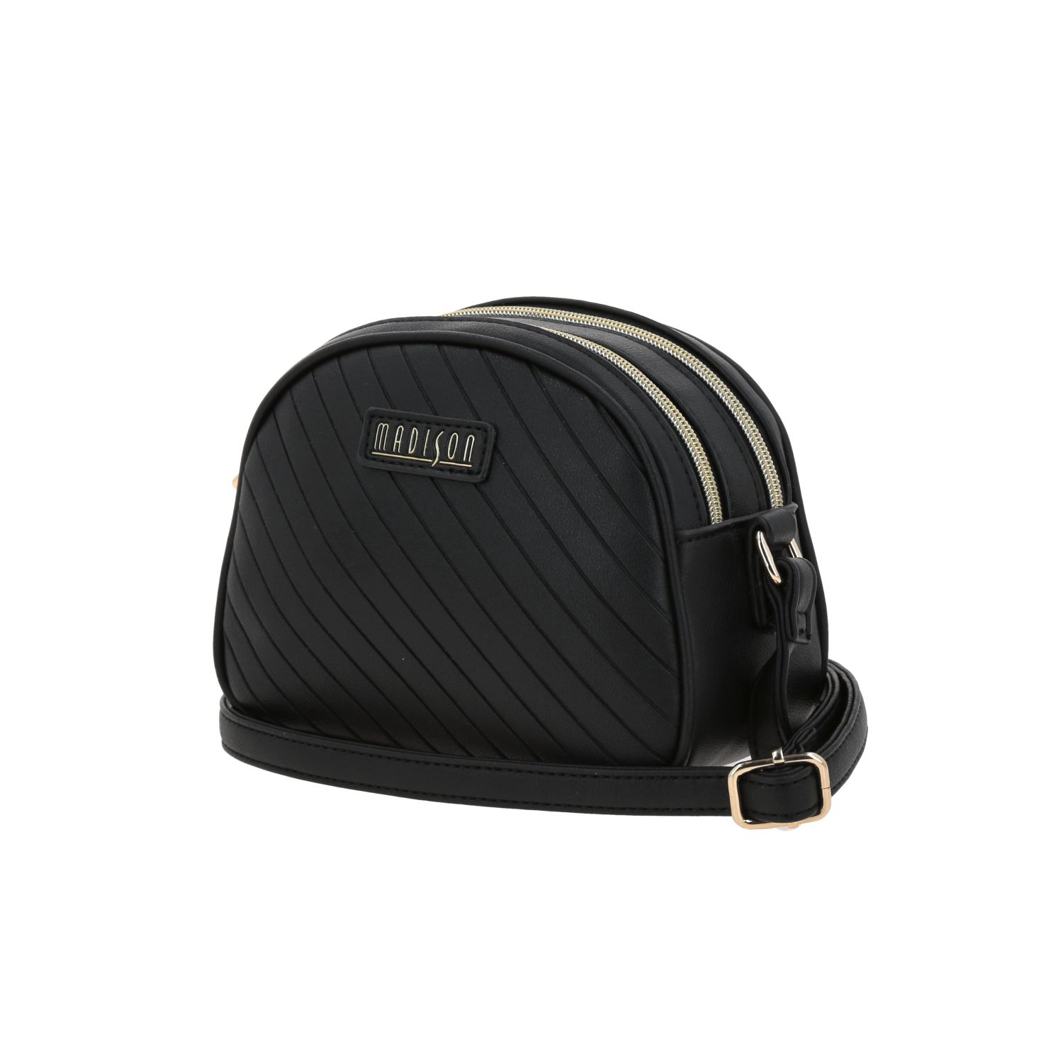 Bolsa de lado para dama Madison by Chenson color negro con doble compartimento 2
