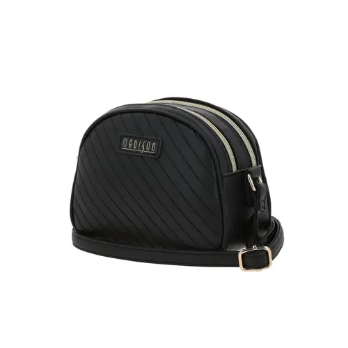 Bolsa de lado para dama Madison by Chenson color negro con doble compartimento 2
