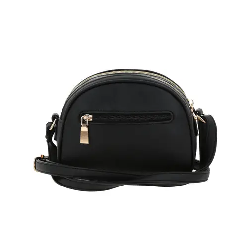 Bolsa de lado para dama Madison by Chenson color negro con doble compartimento 4