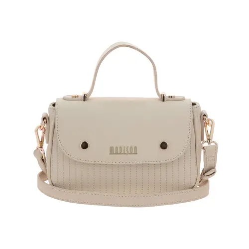 Bolsa de Lado para Dama Madison by Chenson Beige con Asa Ajustable