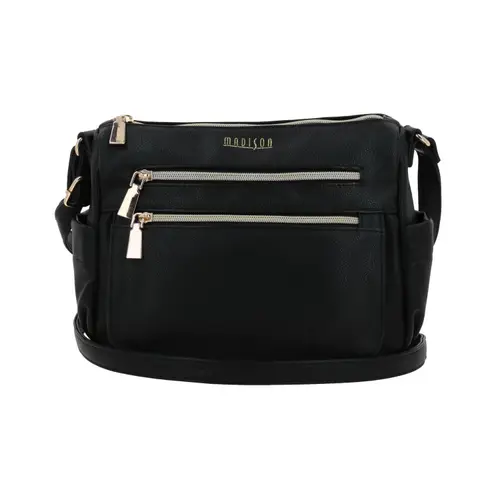 Bolsa de Lado para Dama Madison by Chenson Negra con Estilo Único 1