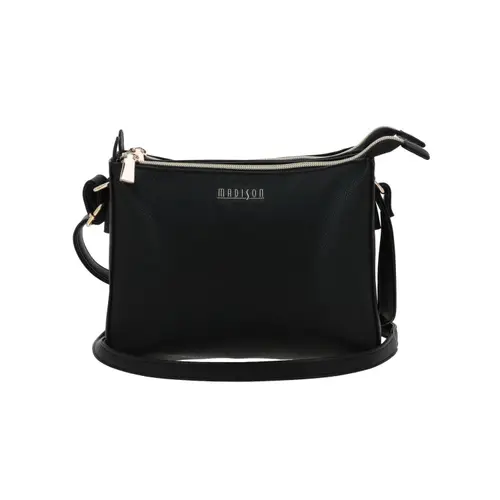 Bolsa de Lado Madison by Chenson Negra con Doble Compartimento