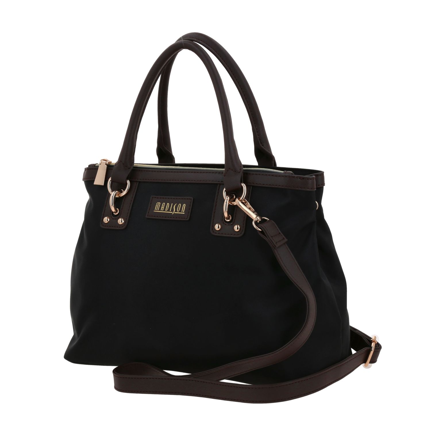 Bolsa de Mano Madison Negro | Doble Compartimento Ajustable 2