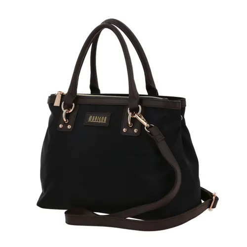 Bolsa de Mano Madison Negro | Doble Compartimento Ajustable 2