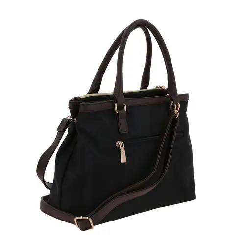 Bolsa de Mano Madison Negro | Doble Compartimento Ajustable 3