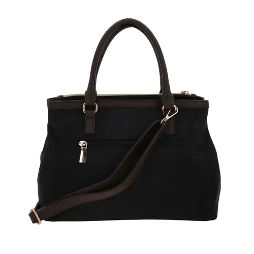 Bolsa de Mano Madison Negro | Doble Compartimento Ajustable 4