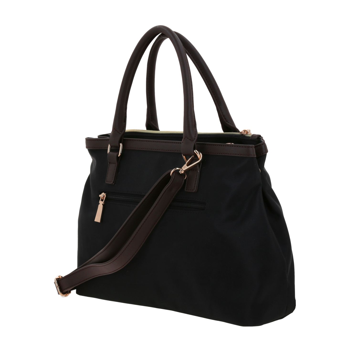 Bolsa de Mano Madison Negro | Doble Compartimento Ajustable 5