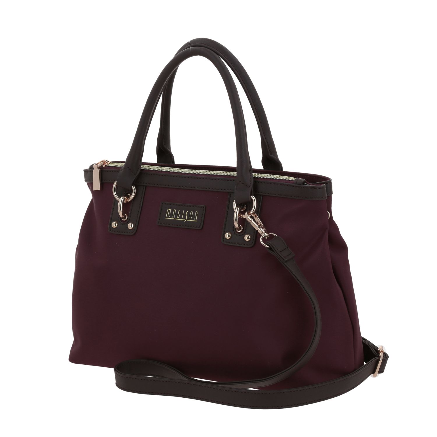 Bolsa de Mano Madison Magenta Doble Compartimento Cierre 2