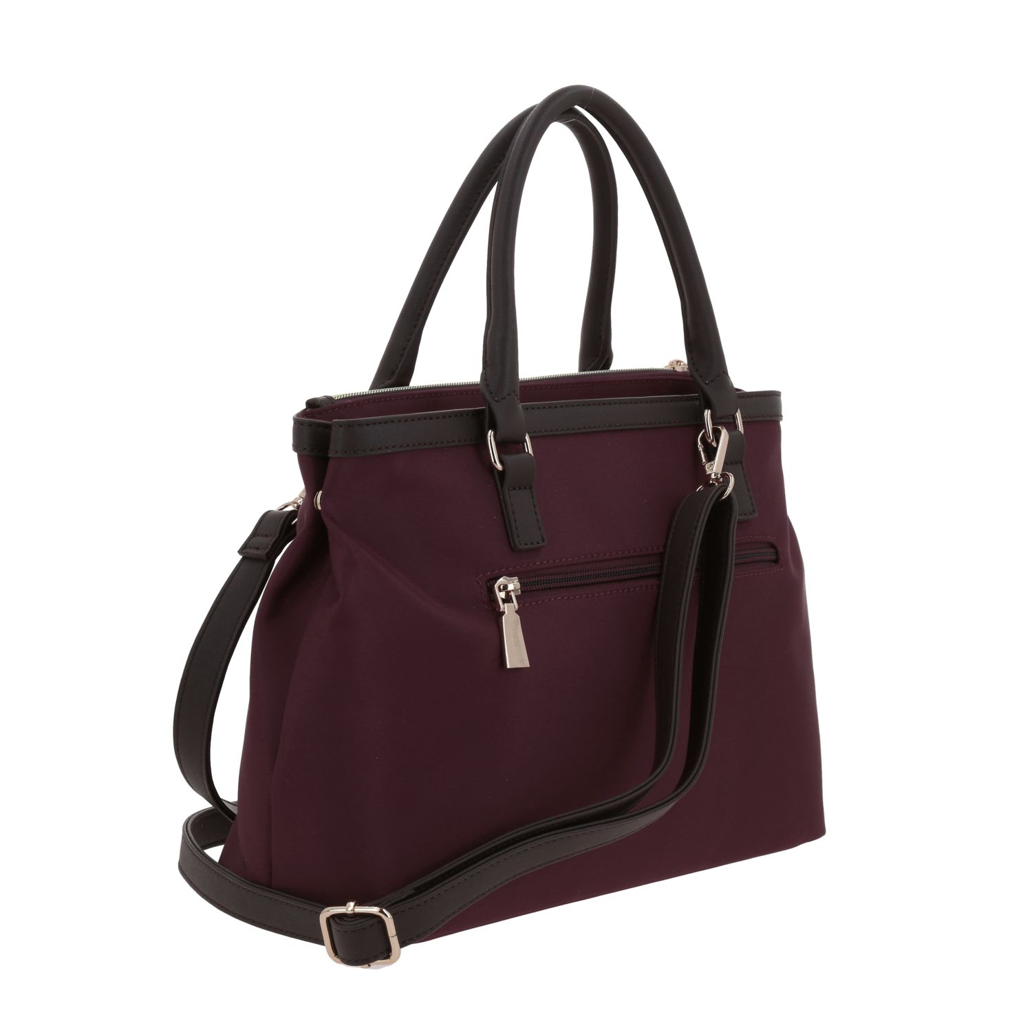 Bolsa de Mano Madison Magenta Doble Compartimento Cierre 3