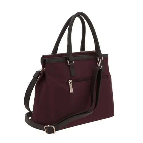 Bolsa de Mano Madison Magenta Doble Compartimento Cierre 3