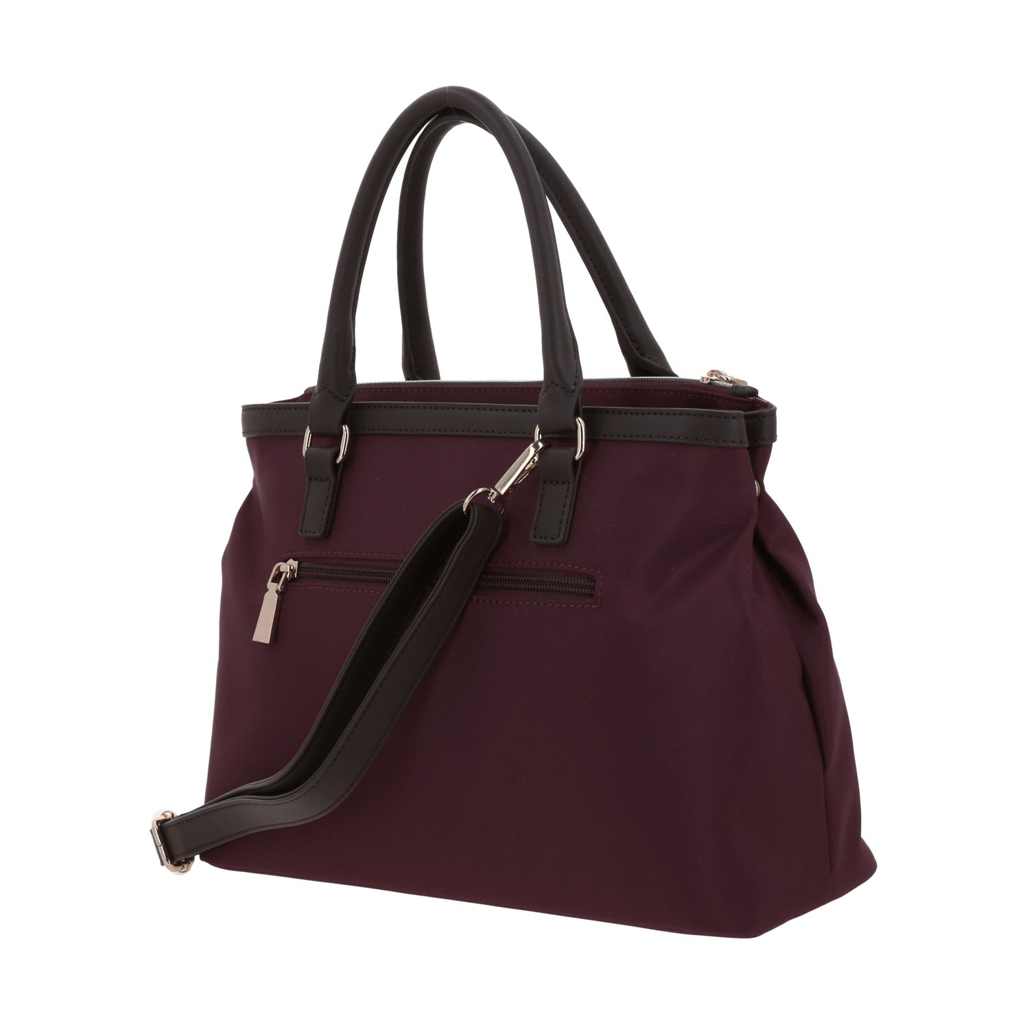 Bolsa de Mano Madison Magenta Doble Compartimento Cierre 5