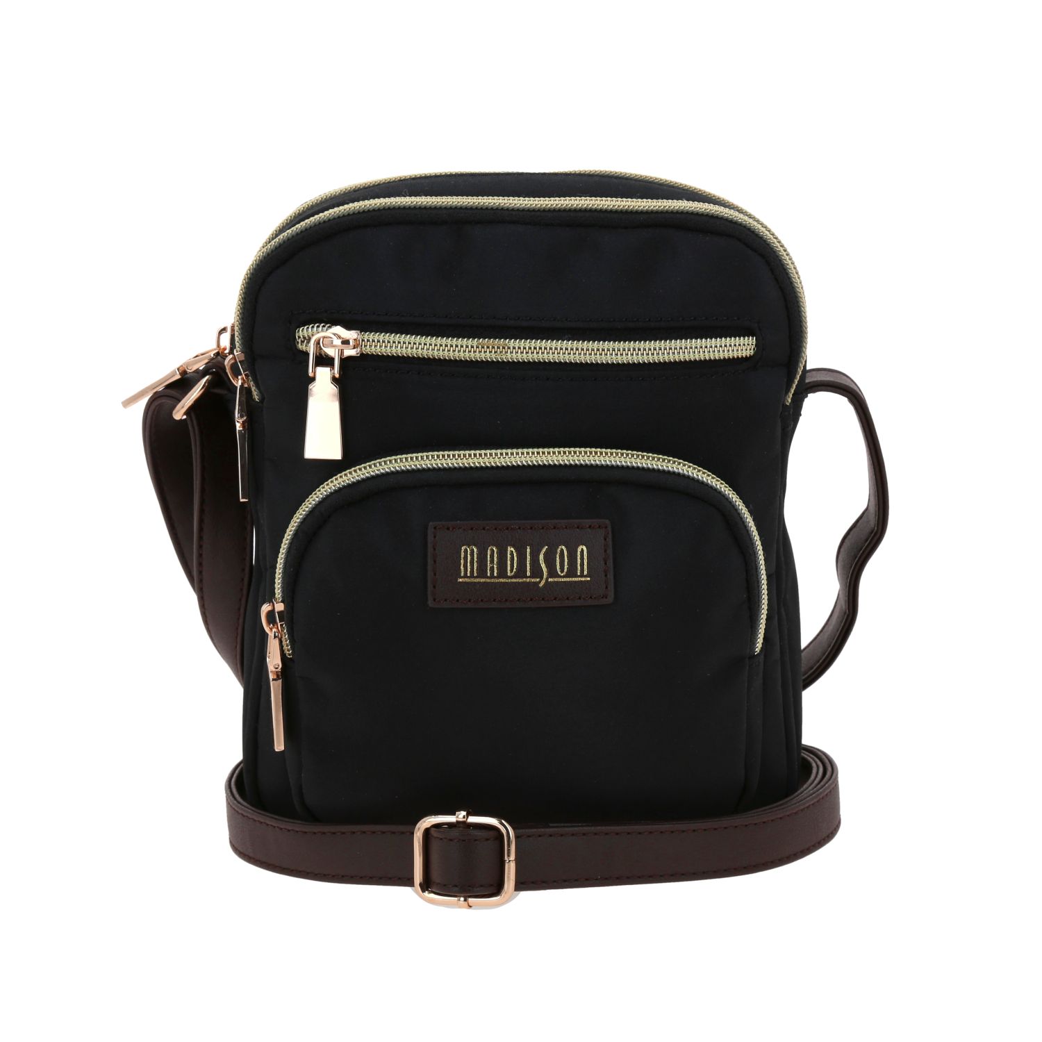 Bolsa de Lado Madison Negro | Bandolera Mujer Ajustable