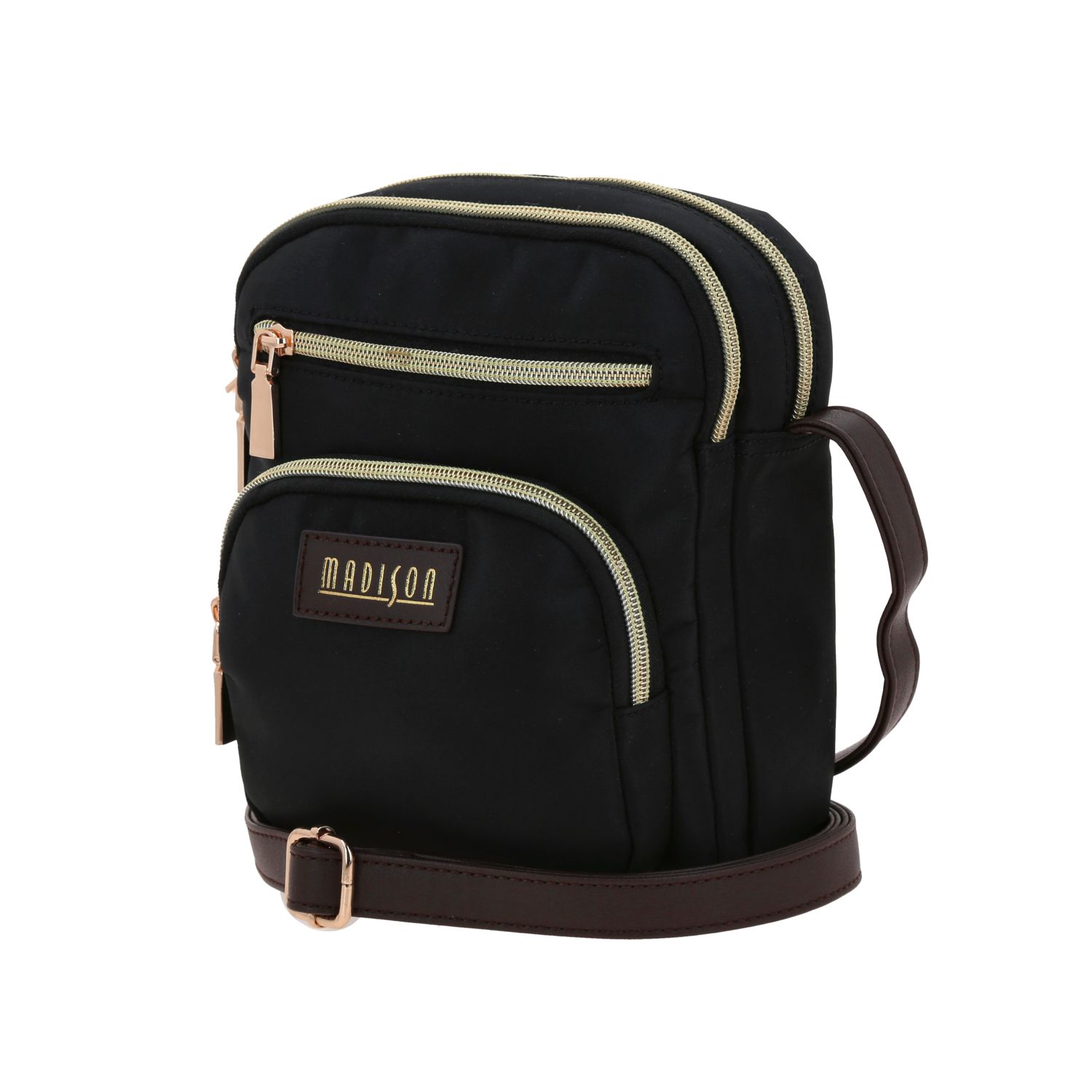 Bolsa de Lado Madison Negro | Bandolera Mujer Ajustable 2