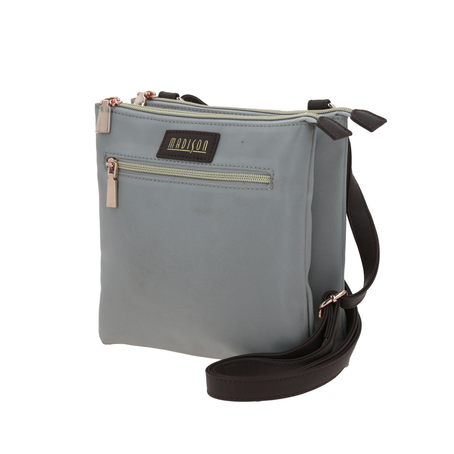 Bolsa de Lado para Dama Madison by Chenson Gris con Doble Compartimento 2